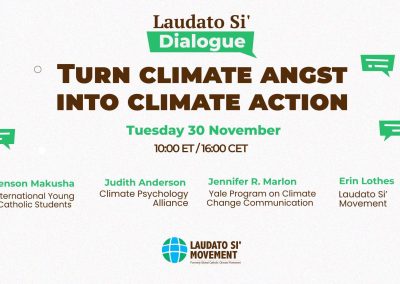 Turning climate anxiety into action the focus of upcoming Laudato Si’ Dialogue