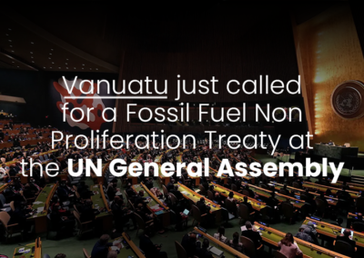 Vanuatu makes historic call for treaty  to end the fossil fuel era