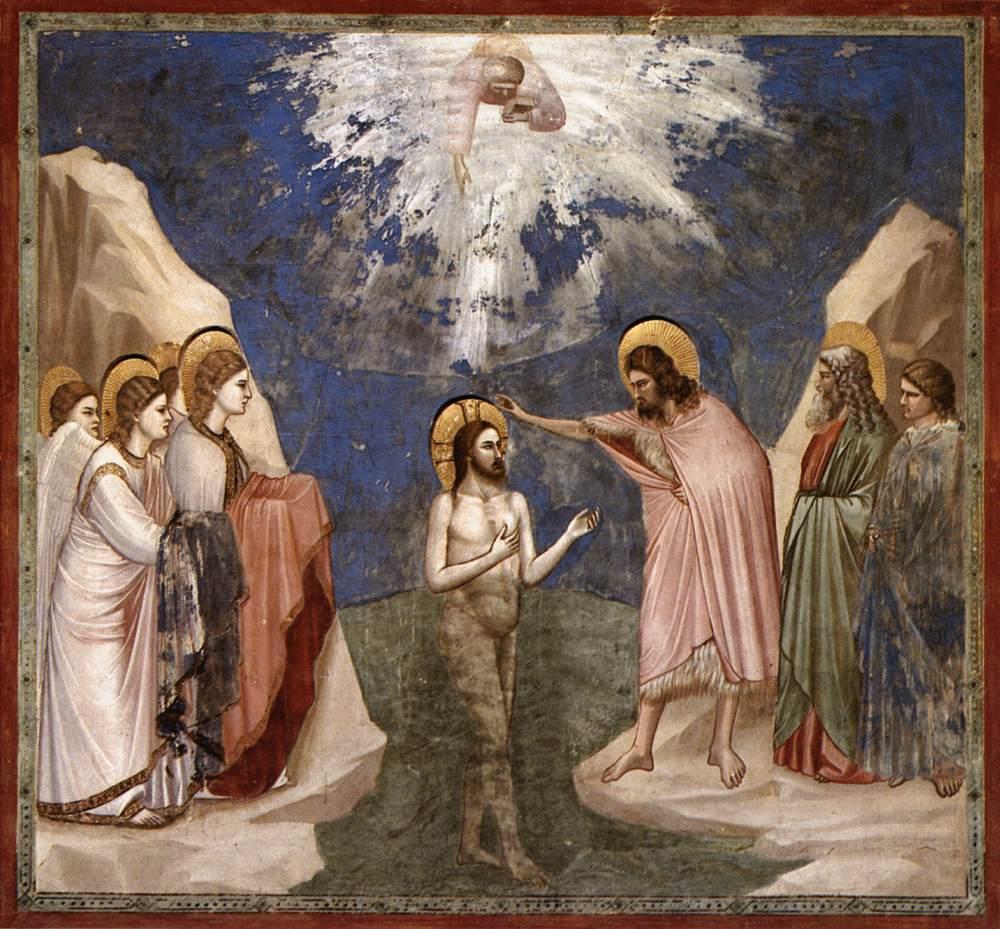 (Giotto, Battesimo di Cristo, Cappella degli Scrovegni, Padova, 1303)