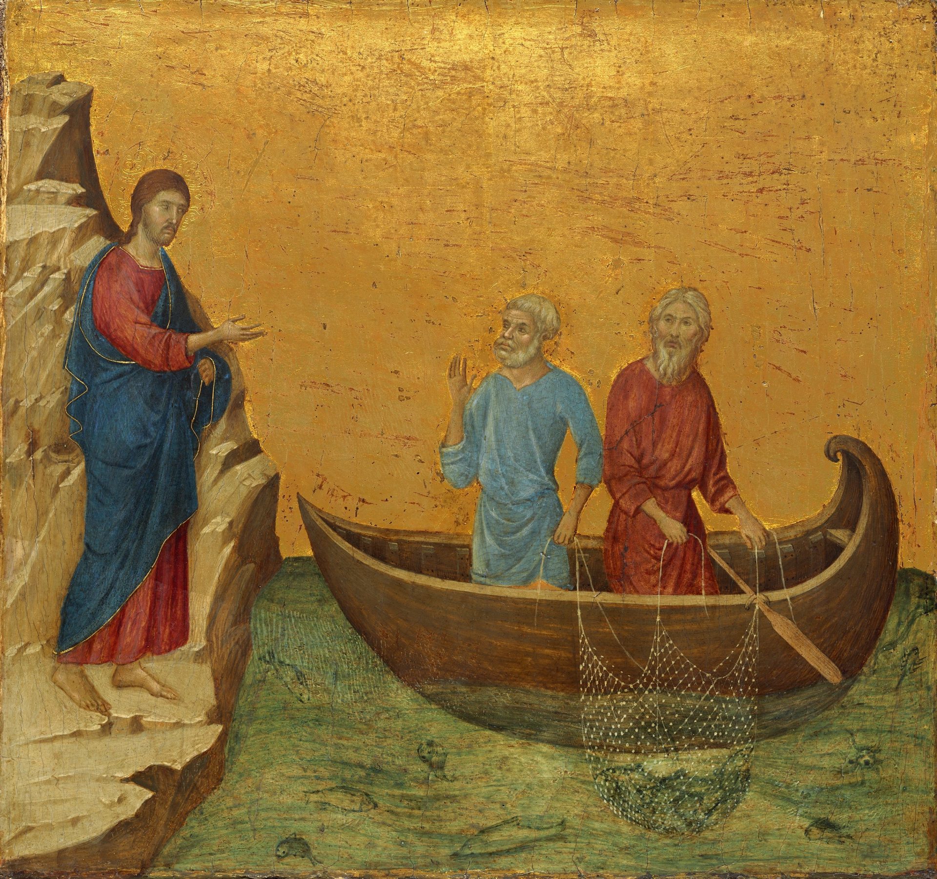 Duccio di Boninsegna, Vocazione di Pietro e Andrea, National Gallery of Art, Washington, 1308